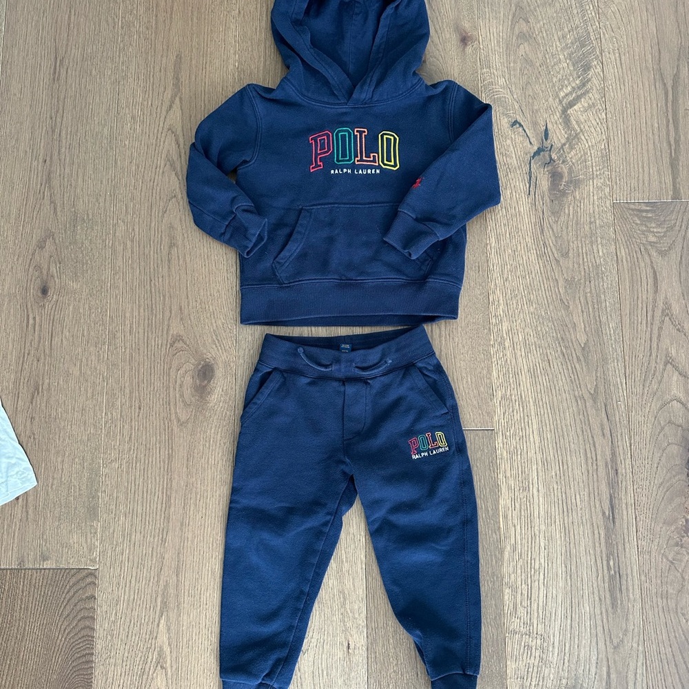 Polo by Ralph Lauren Kids Navy Sweatpants & Hoodie Set
